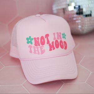 Pink Trucker Hat, Retro Quote Trucker Hat, Pinterest Aesthetic Trucker Hat